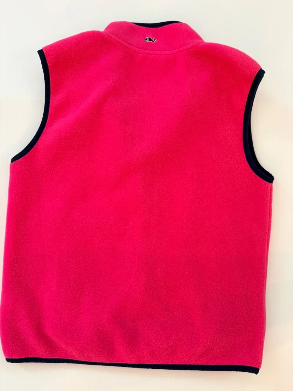 Vineyard Vines Girls Harbor Fleece Vest Sz L (14) Hot Pink Full Zip